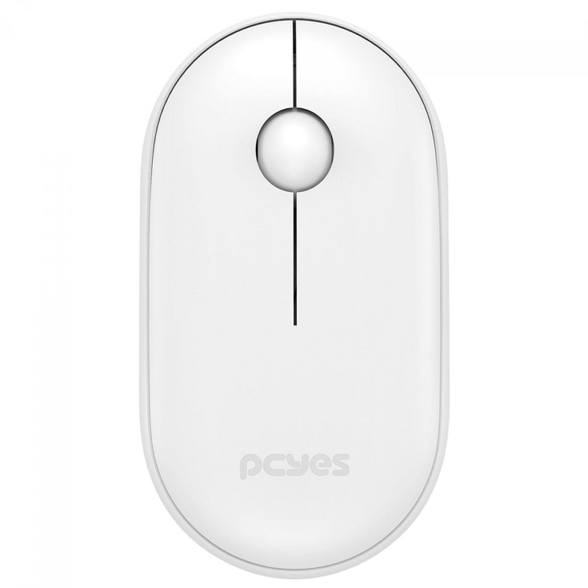 Mouse PCYes College, Wireless/Bluetooth, 1600 DPI, 3 Botões, Branco, PMCWMDSCW