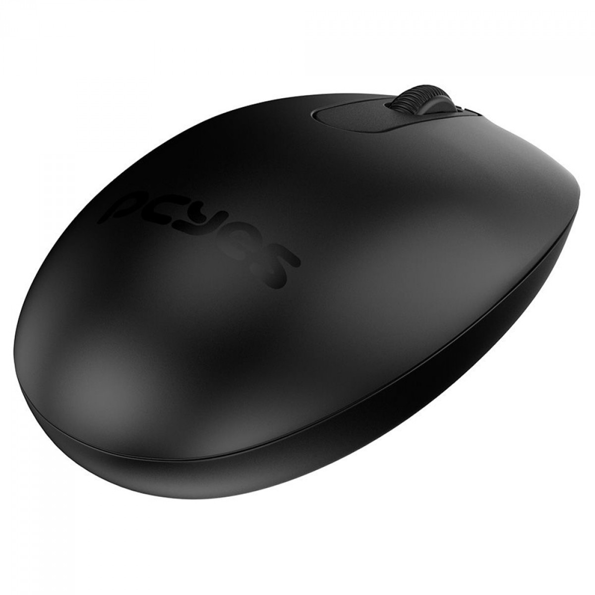 Mouse PCYes Soft Silent Click, Wireless, 1200 DPI, 3 Botões, Preto, MSSC12W