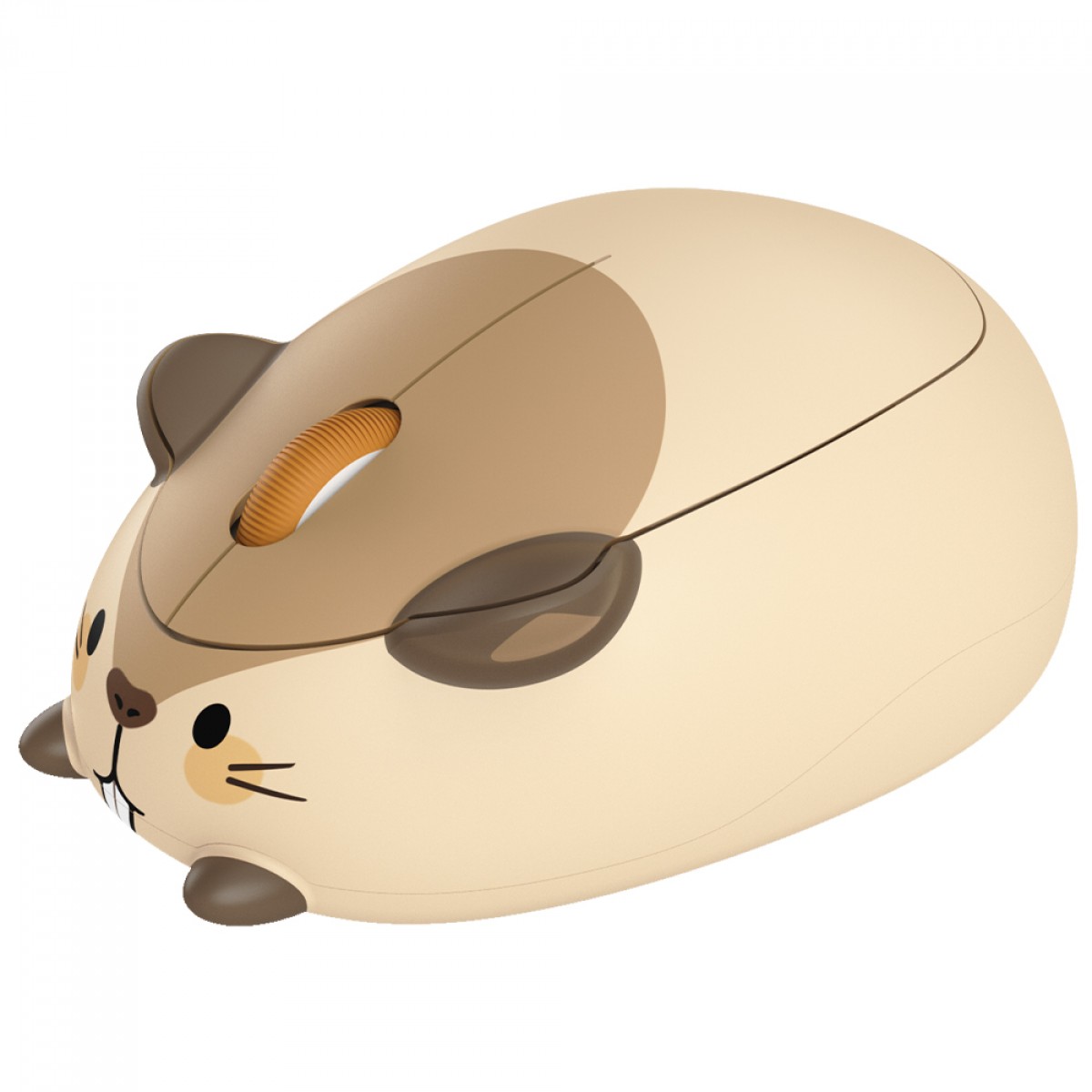 Mouse Temático Akko Marmot, Wireless/Bluetooth, 3200 DPI, Marrom