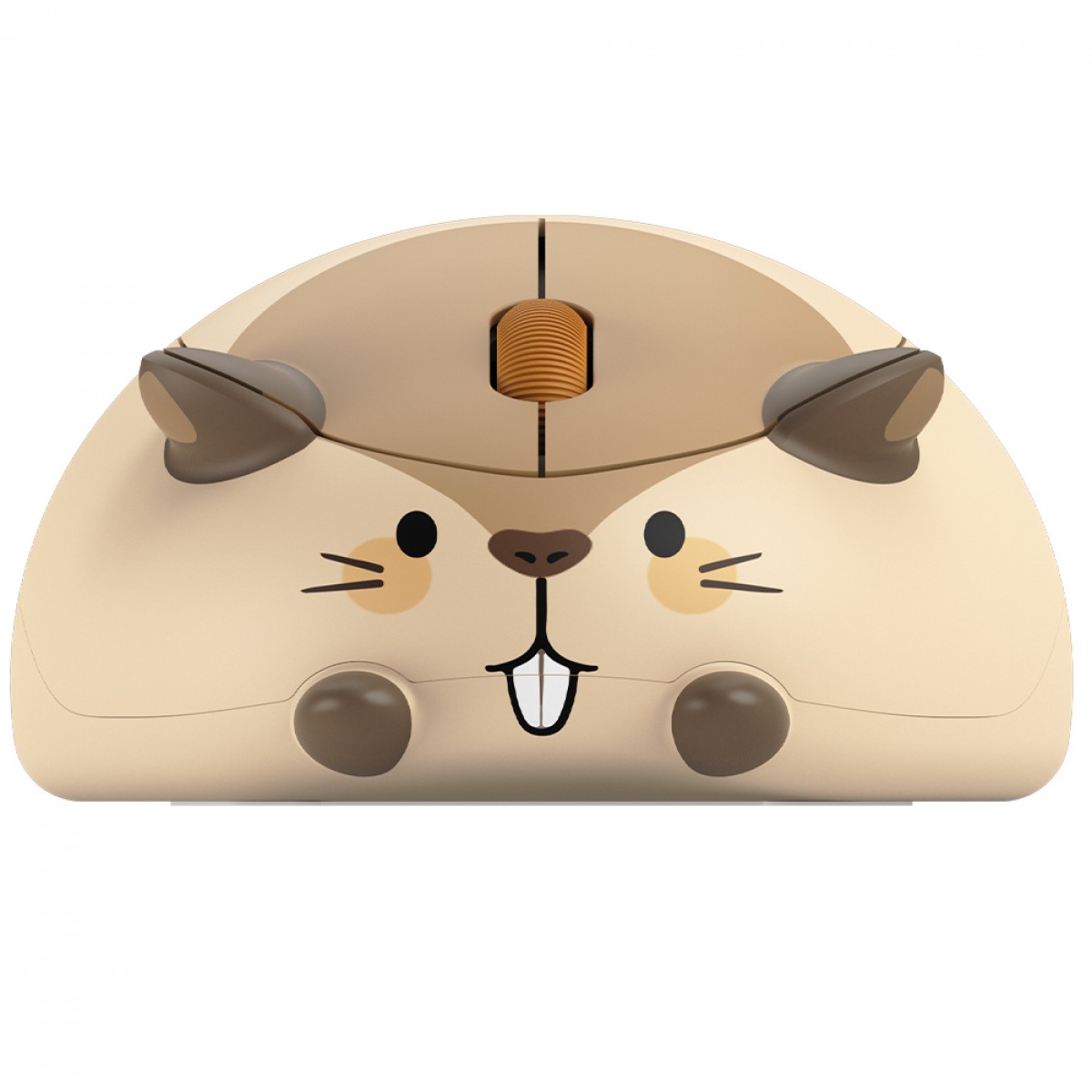 Mouse Temático Akko Marmot, Wireless/Bluetooth, 3200 DPI, Marrom