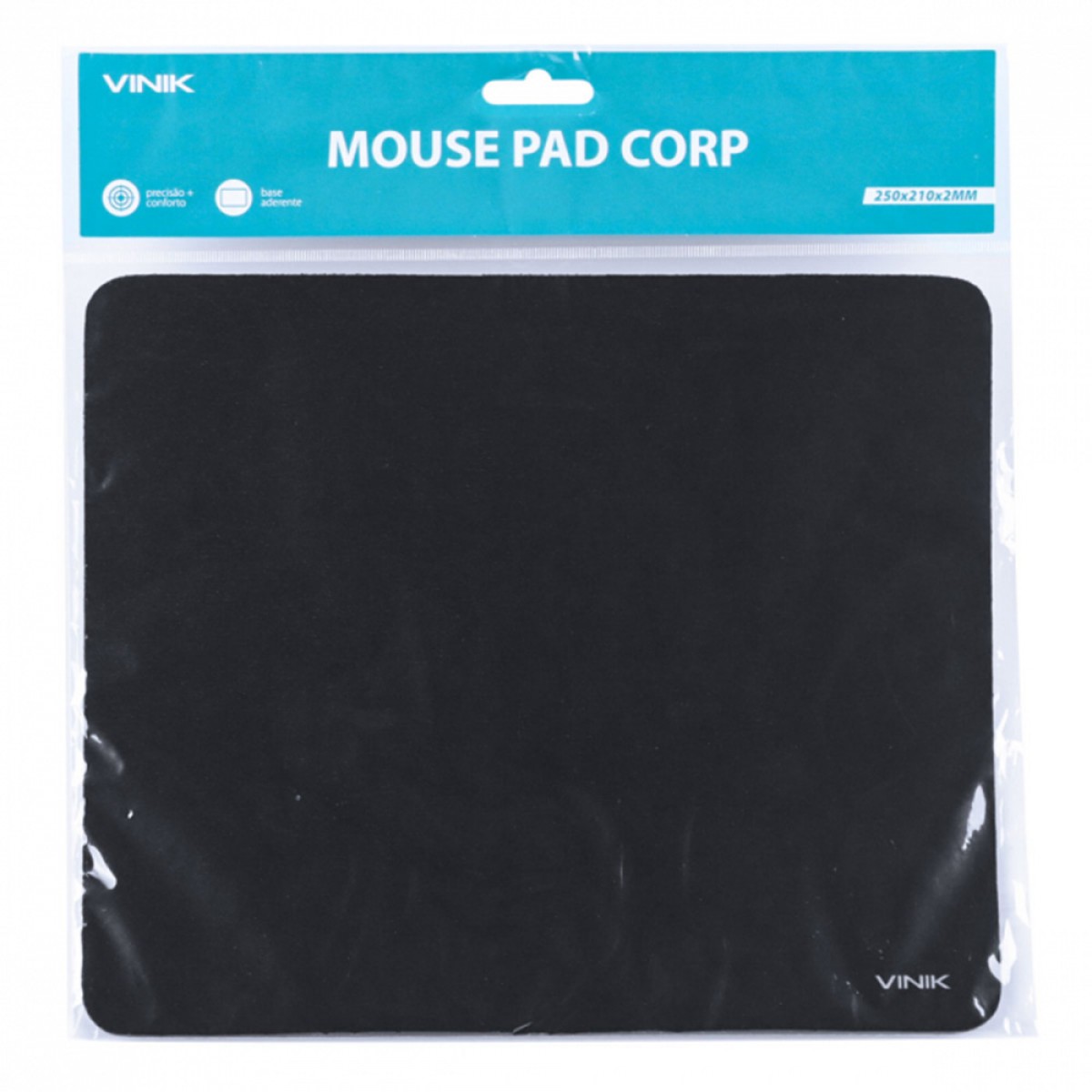 Mousepad Corp, Pequeno, 250x210x2mm, Preto, 111371