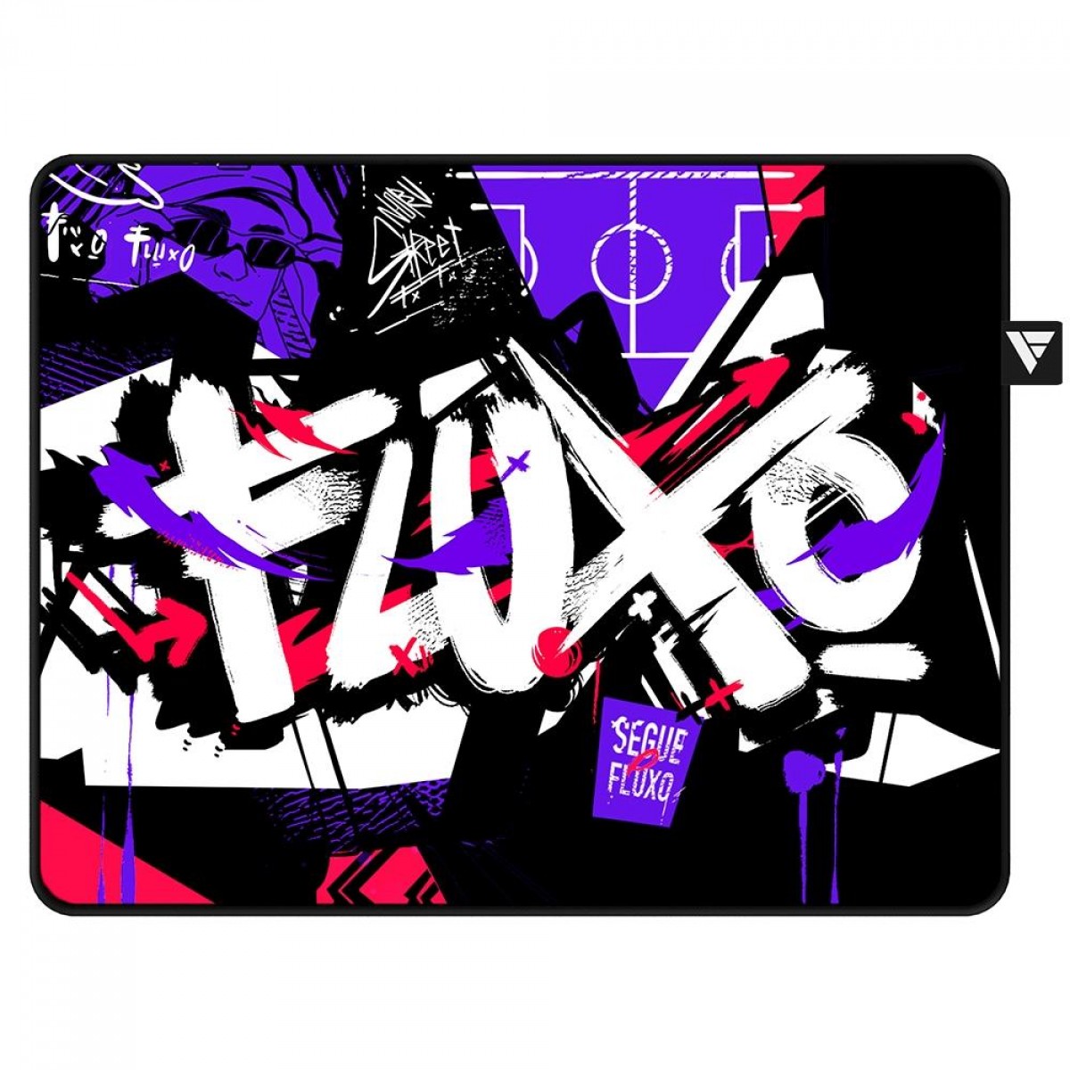 Mousepad Gamer Force One Skyhawk Fluxo Edition, L, (340x280mm) - FR.MP.SH.04