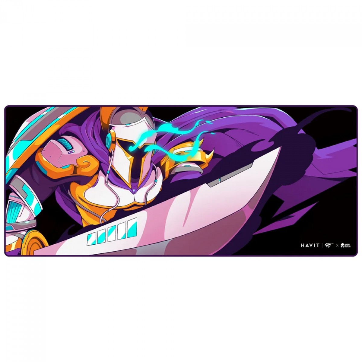 Mousepad Gamer Havit VKS, Grande, 700x300x3mm, Preto e Roxo, MP862-VKS