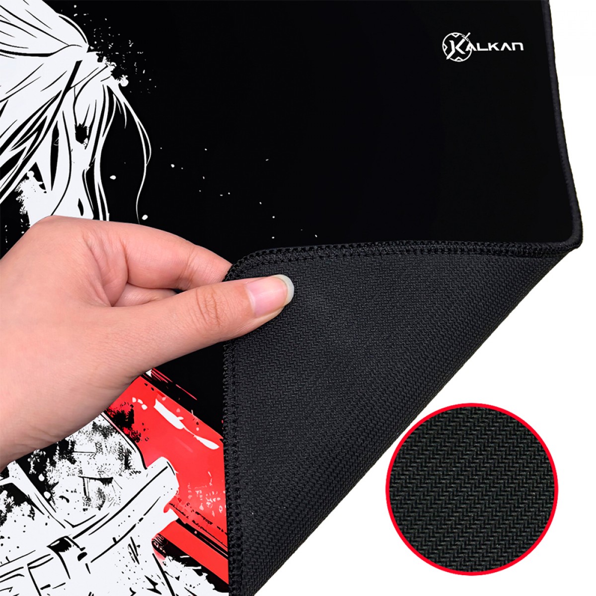 MousePad Gamer Kalkan Aeris EXT, Extra Grande, 900x400mm, Preto, KLK00061