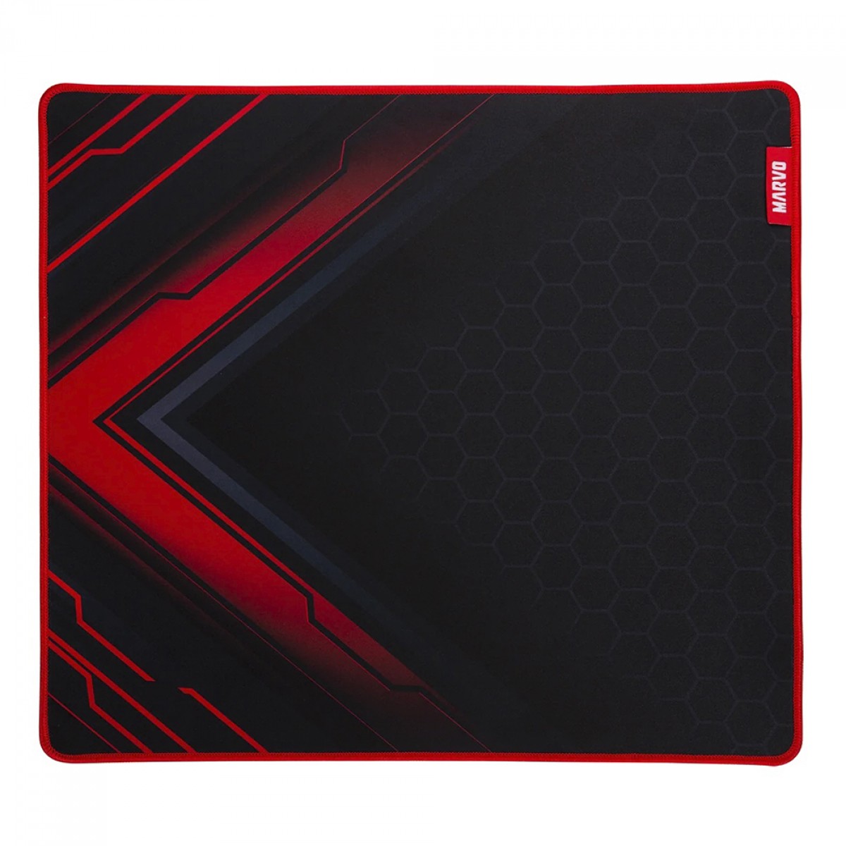 Mousepad Gamer Marvo G55 Blaze M, 350x300mm, Preto/Vermelho