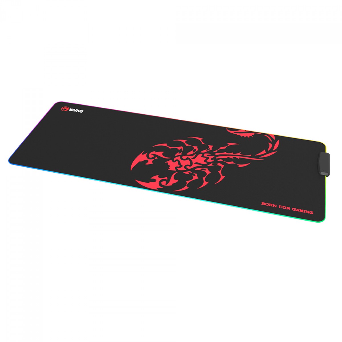 Mousepad Gamer Marvo, RGB, Hub USB, Control, Grande, 800x300mm, MG011