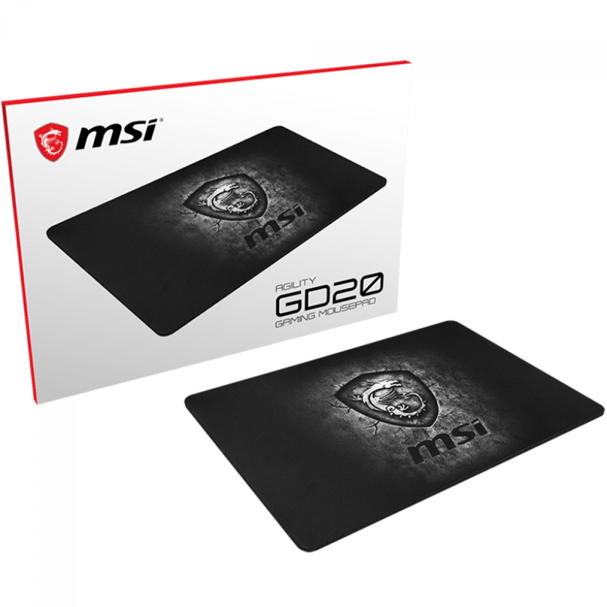 Mousepad Gamer MSI Agility GD20, Médio, 320x220mm, Preto