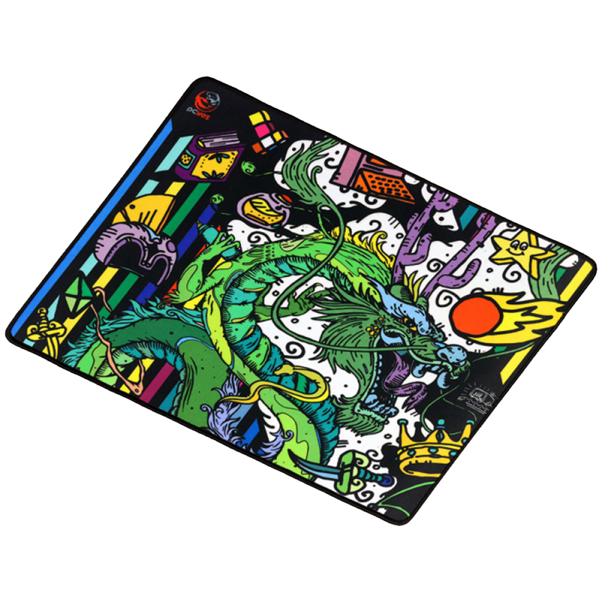 Mousepad Gamer PCYES Ancient Dragon Medium, Estilo Speed, 500x400mm, PMA50X40