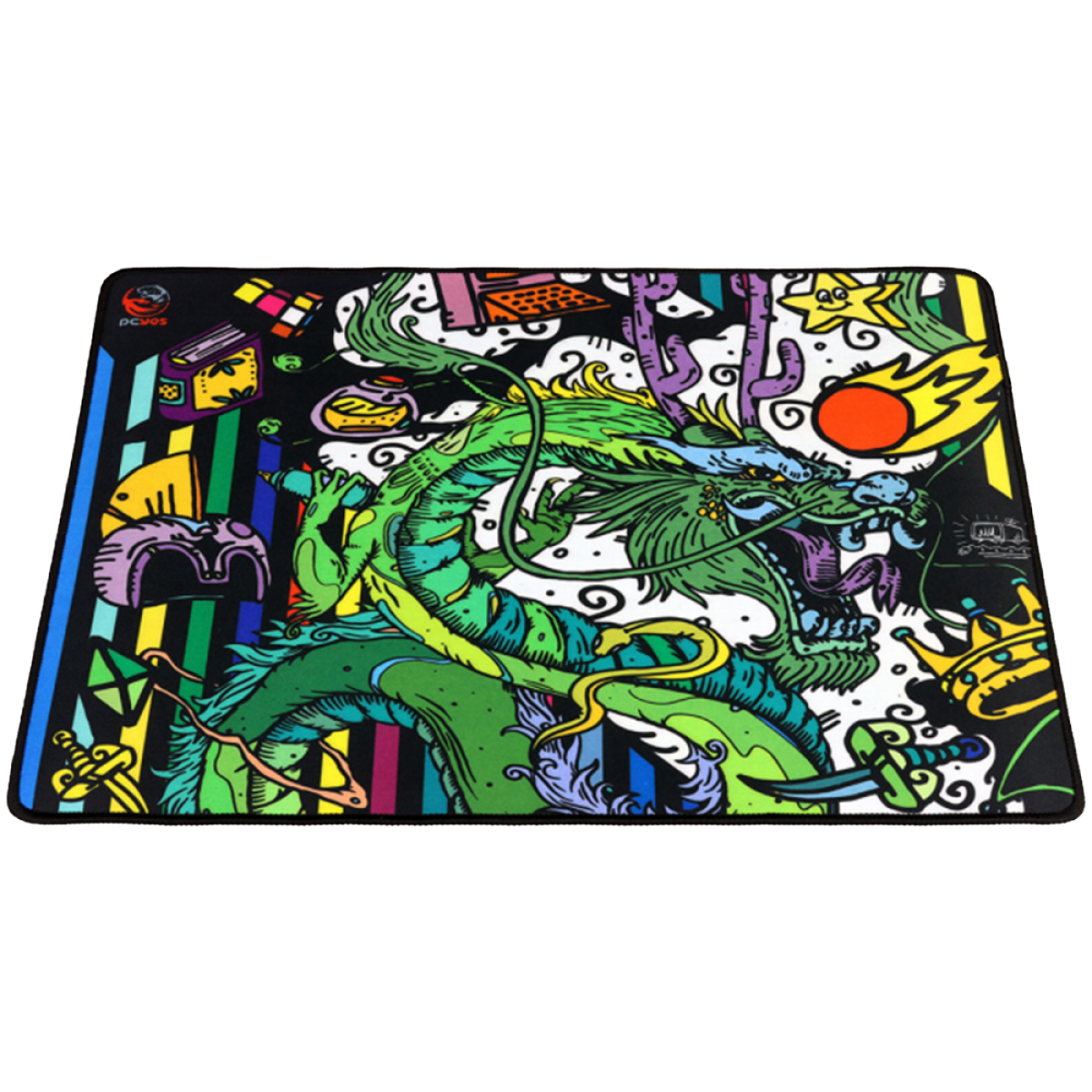 Mousepad Gamer PCYES Ancient Dragon Medium, Estilo Speed, 500x400mm, PMA50X40