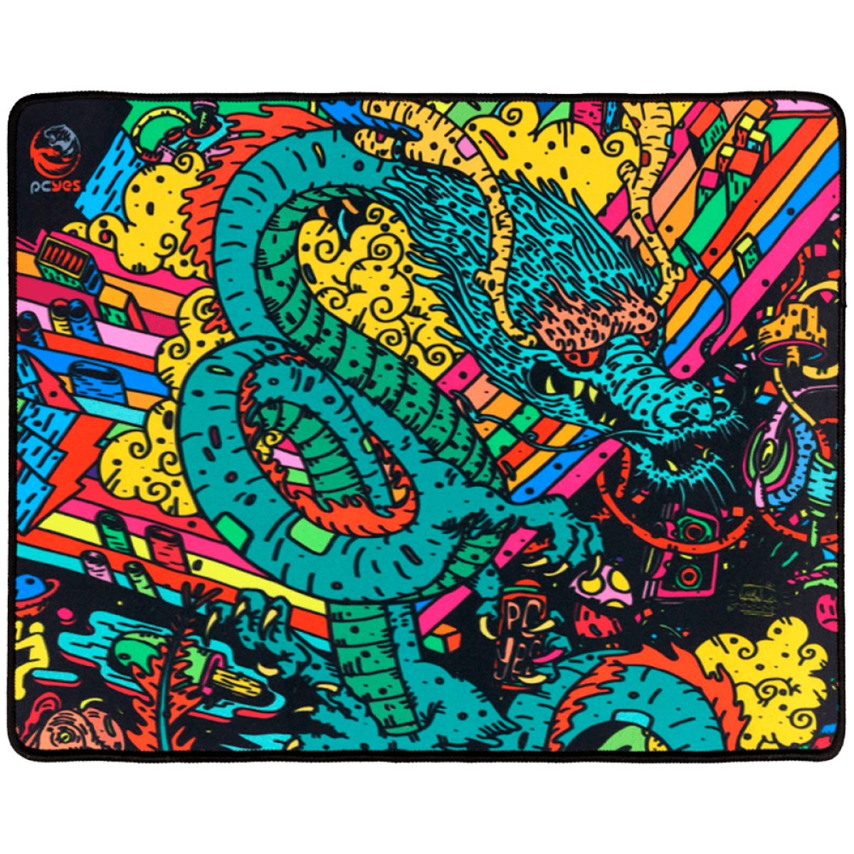 Mousepad Gamer PCYES Dragon Medium, Estilo Speed, 500x400mm, PMD50X40