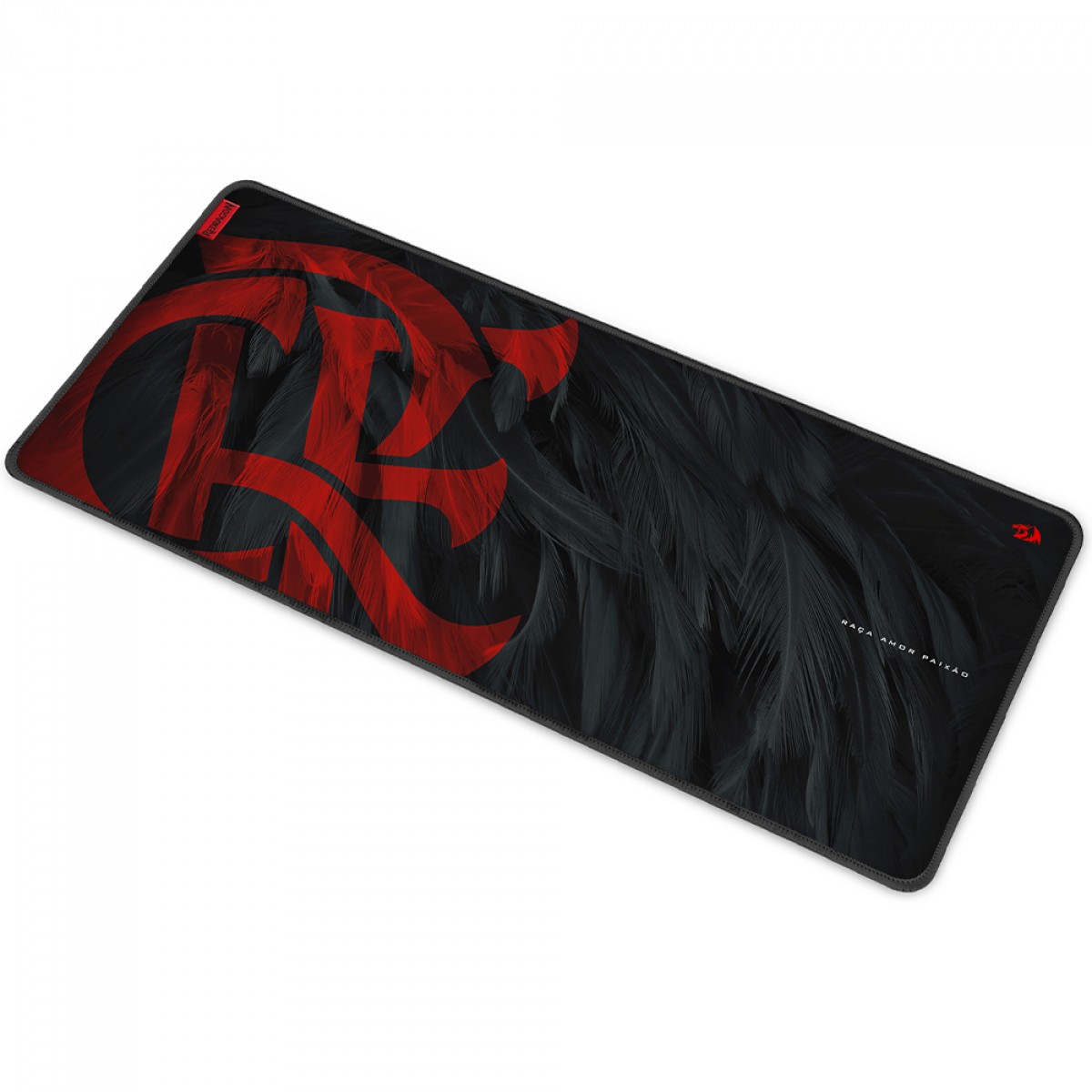 Mousepad Gamer Redragon Flamengo Mantle, Speed, Extra Grande 900x400mm, Preto e Vermelho, FL032