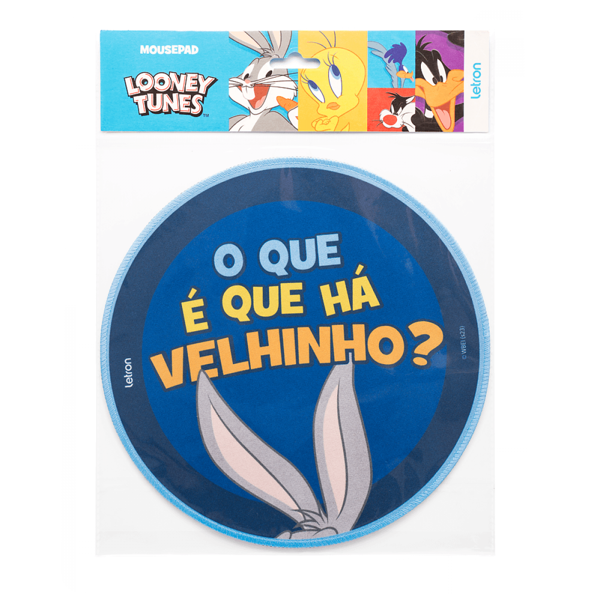 Mousepad Letron Looney Tunes Pernalonga, Estampado, Redondo, 26cm