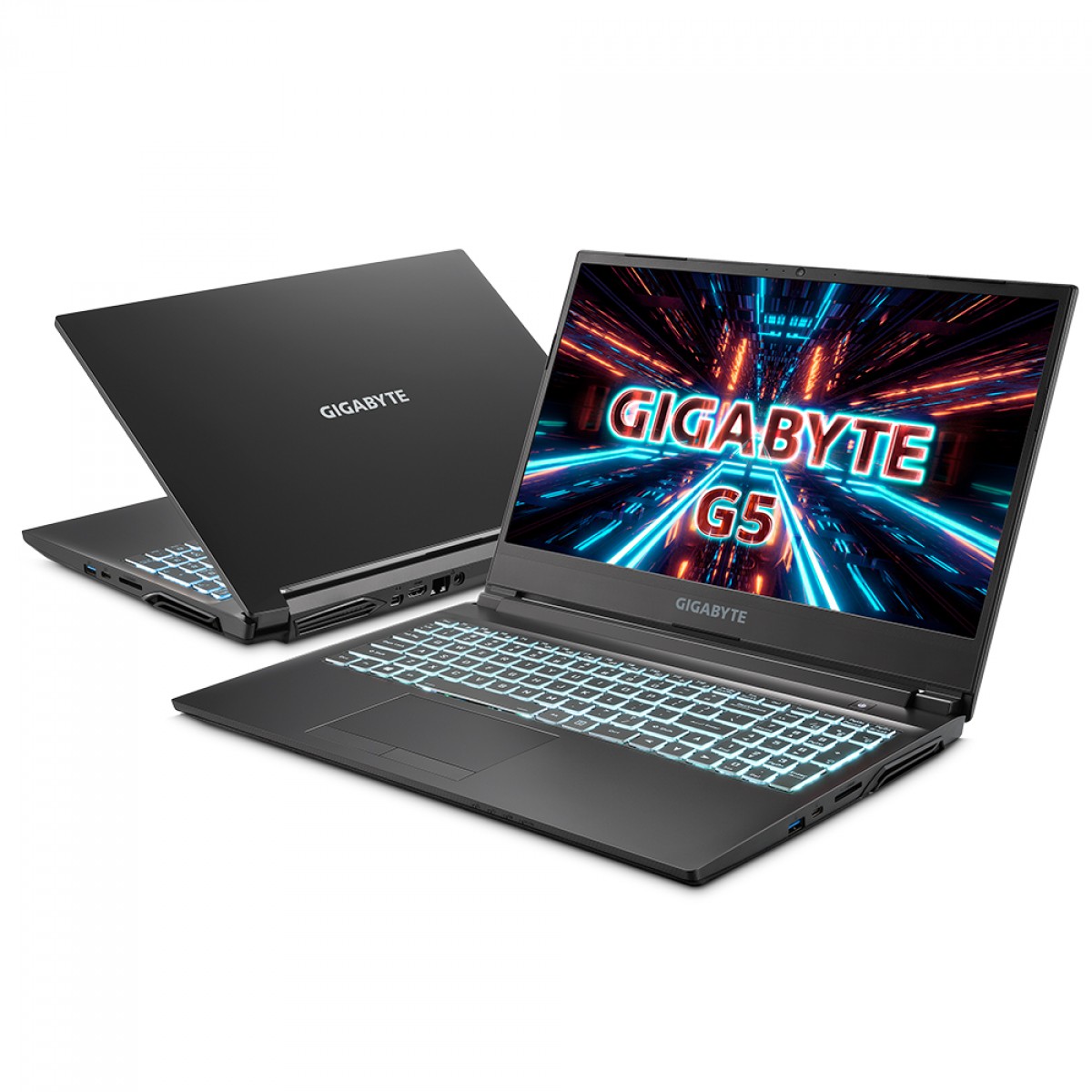 Notebook Gamer Gigabyte G5 KD Intel Core I5 11400H / RTX 3060 6GB / 16GB DDR4 / SSD 512GB / EFISHELL (DOS) / Preto, KD-52BR123SD 
