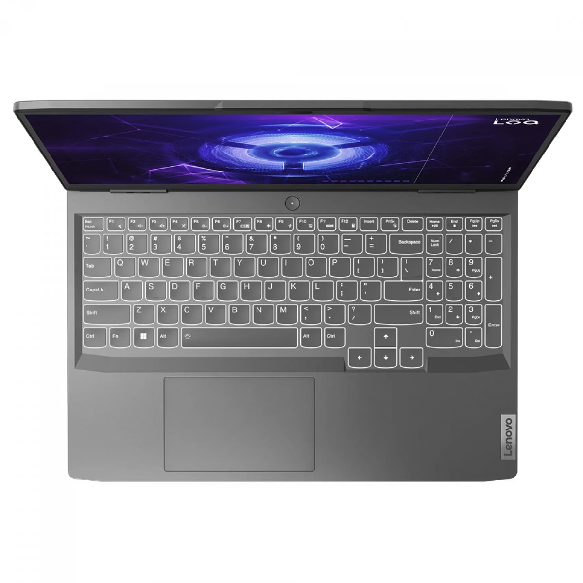 Notebook Gamer Lenovo LOQ 15IRH8 Intel Core i5-12450H / RTX 2050 4GB / 8GB DDR5 / SSD 512GB /15.6 Pol IPS Full HD / Win 11 / Cinza / 83EU0000BR