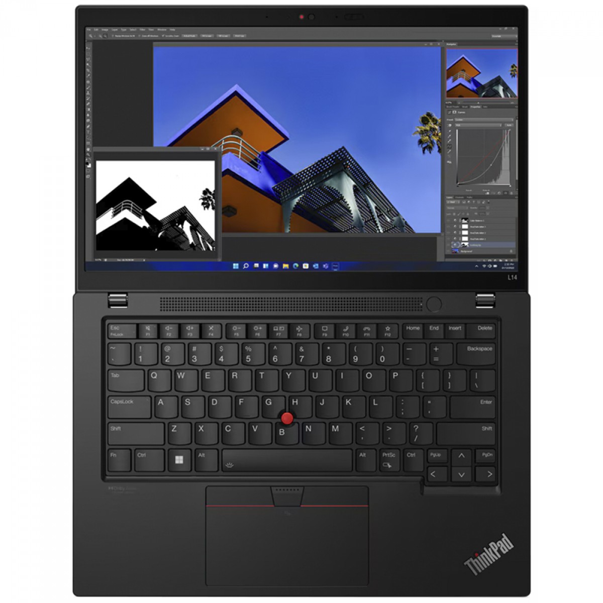Notebook Lenovo ThinkPad L14 G3 AMD Ryzen 5 PRO 5675U / 8GB DDR4 / SSD 256GB / 14 Pol Full HD / AMD Radeon Graphics / Windows 11 / Preto / 21C60028BO