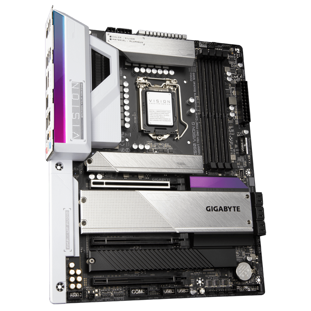 Paca Mãe GIGABYTE Z590 VISION G (rev. 1.0), Intel Z590 Express Chipset, Socket 1200, ATX, DDR4