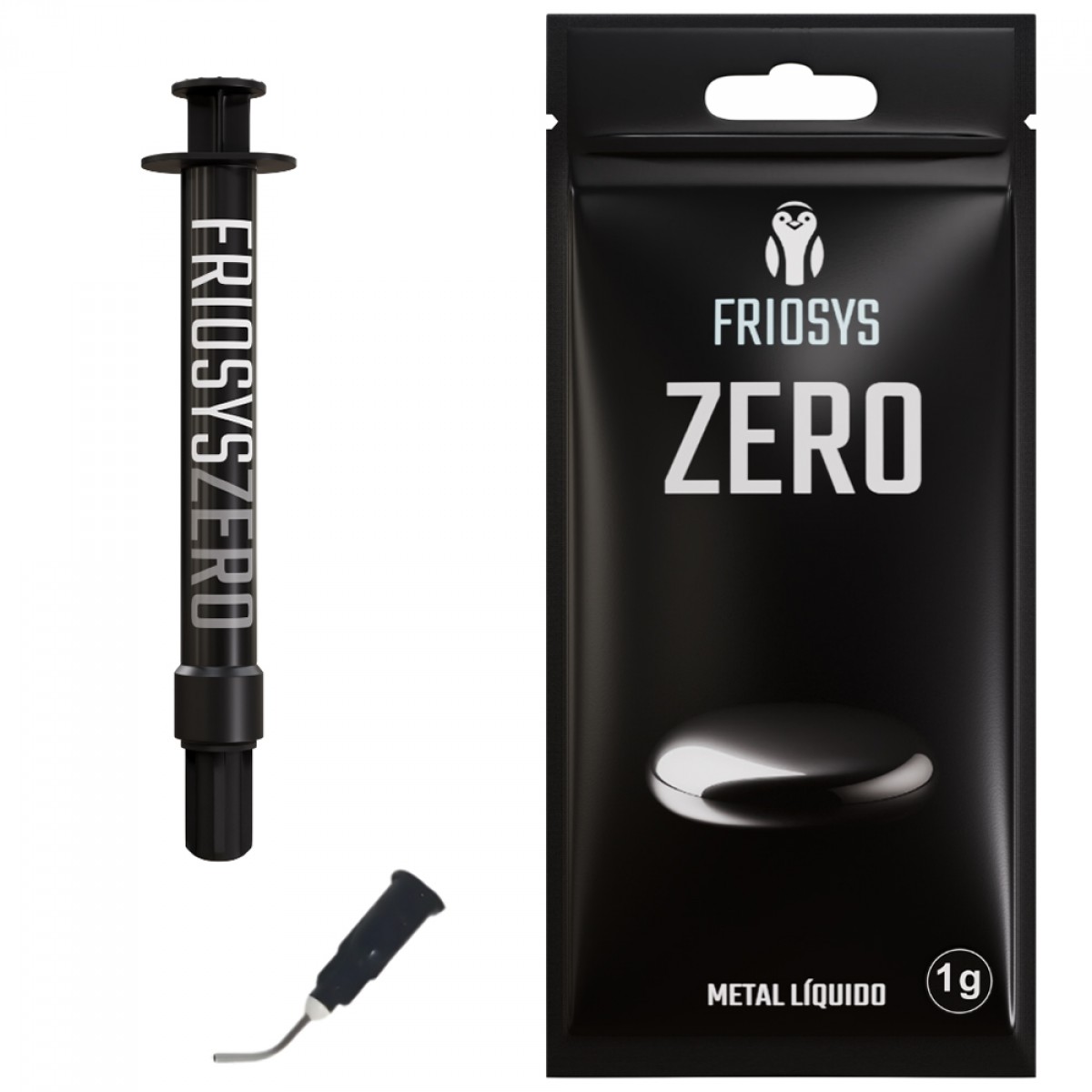 Pasta Térmica Friosys Zero 1g, 74W/m-K, Composto de Metal Líquido, FSYZER1G