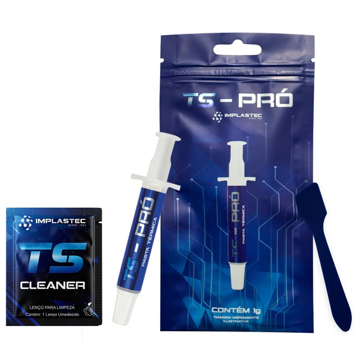 Pasta Térmica Implastec TS Pró 1G, 6.2W/mK, PATSP0110CX