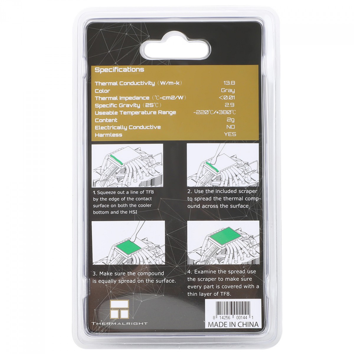 Pasta Térmica Thermalright TF8, 2G, 13.8W/M-K