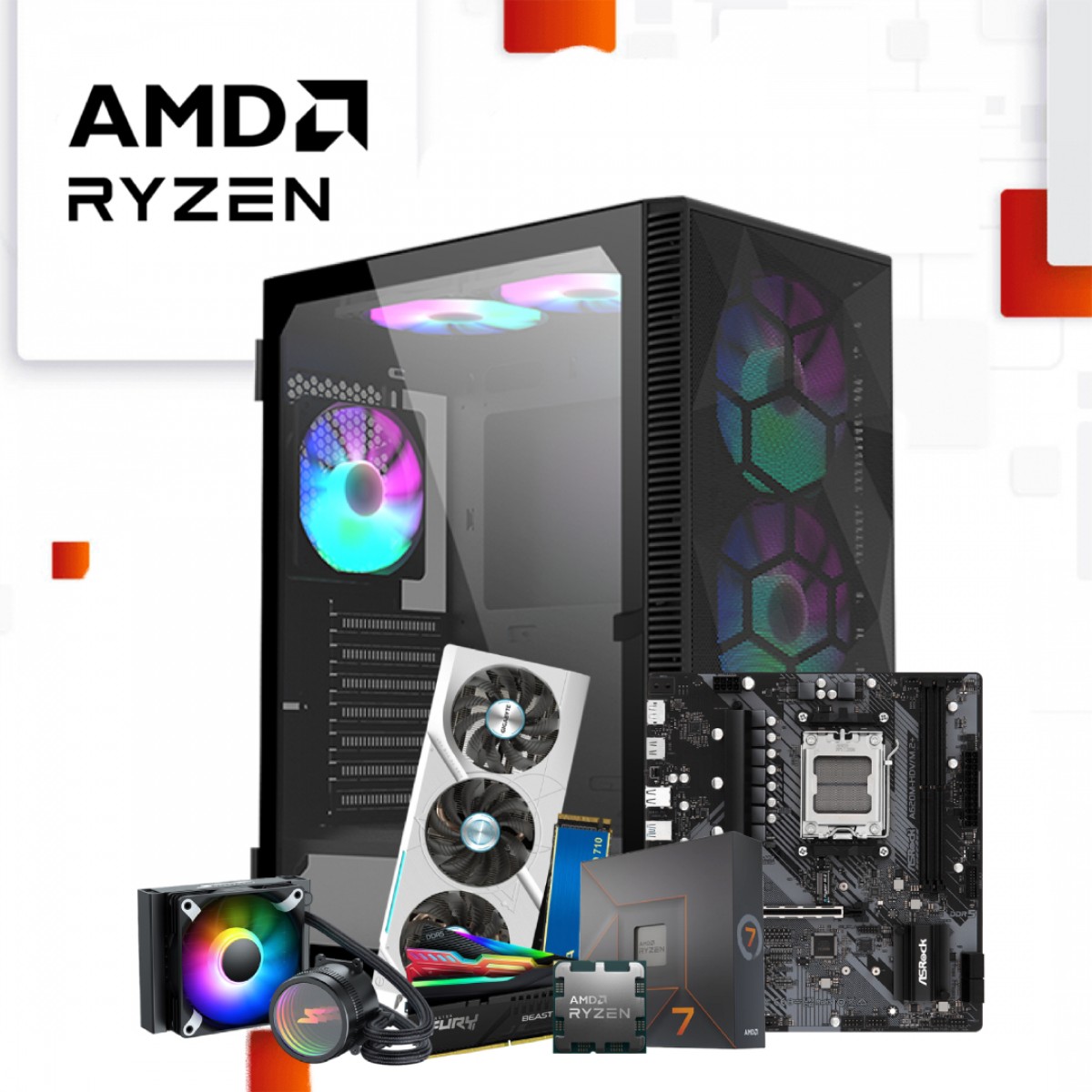 PC Gamer Plataforma AMD Ryzen 7000 DDR5 AM5 (FULL CUSTOM)