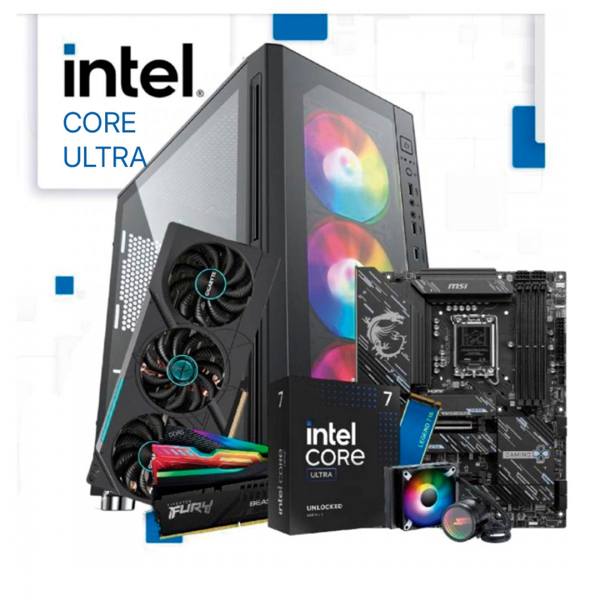 PC Gamer Plataforma Intel Core Ultra, DDR5 LGA 1851 (FULL CUSTOM)