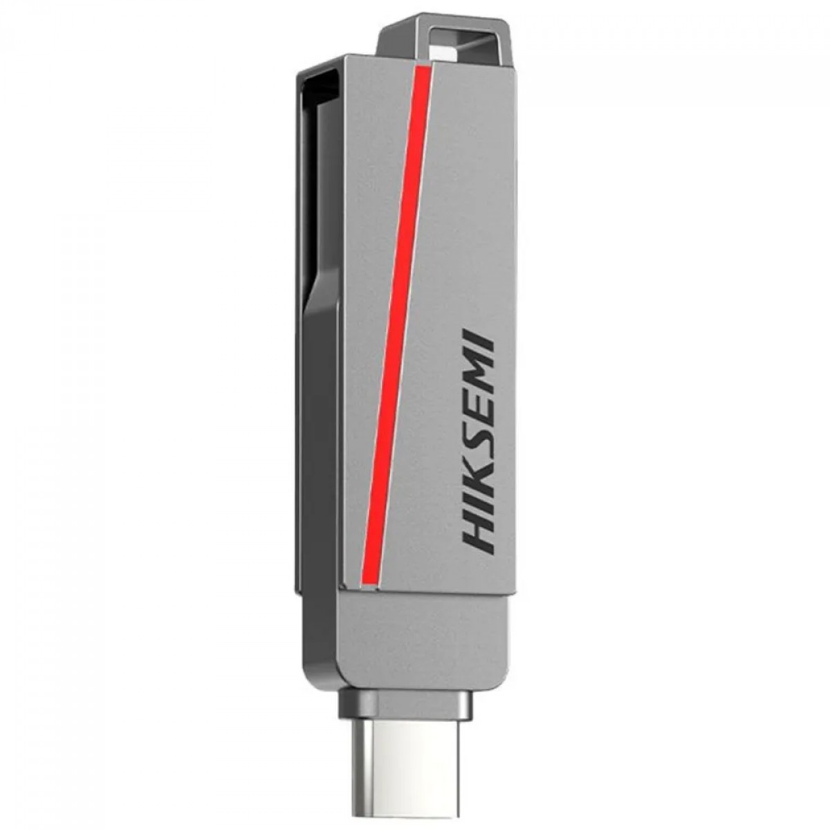 Pendrive Hiksemi Dual Slim, 128GB, USB 3.2 + USB-C, Cinza, HS-USB-E307C 128G U3