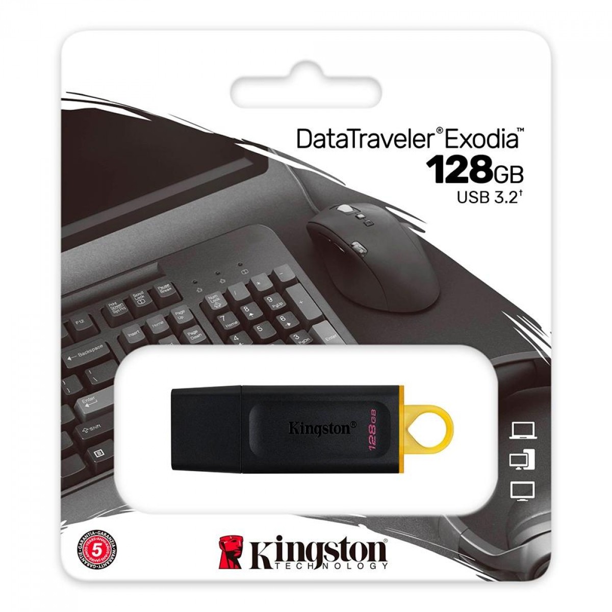 Pendrive Kingston DataTraveler Exodia, 128GB, USB 3.2, DTX/128GB