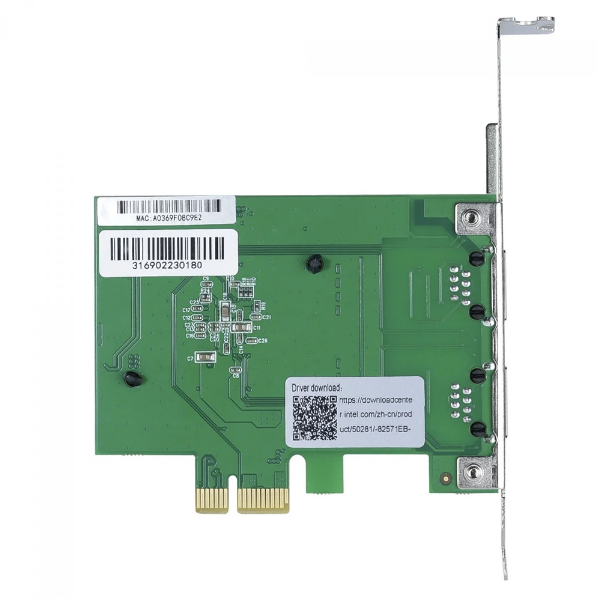 Placa de Rede Vinik Dual Port Prv2P1000E PCi-E, 10/100/1000, Com Suporte Low Profile