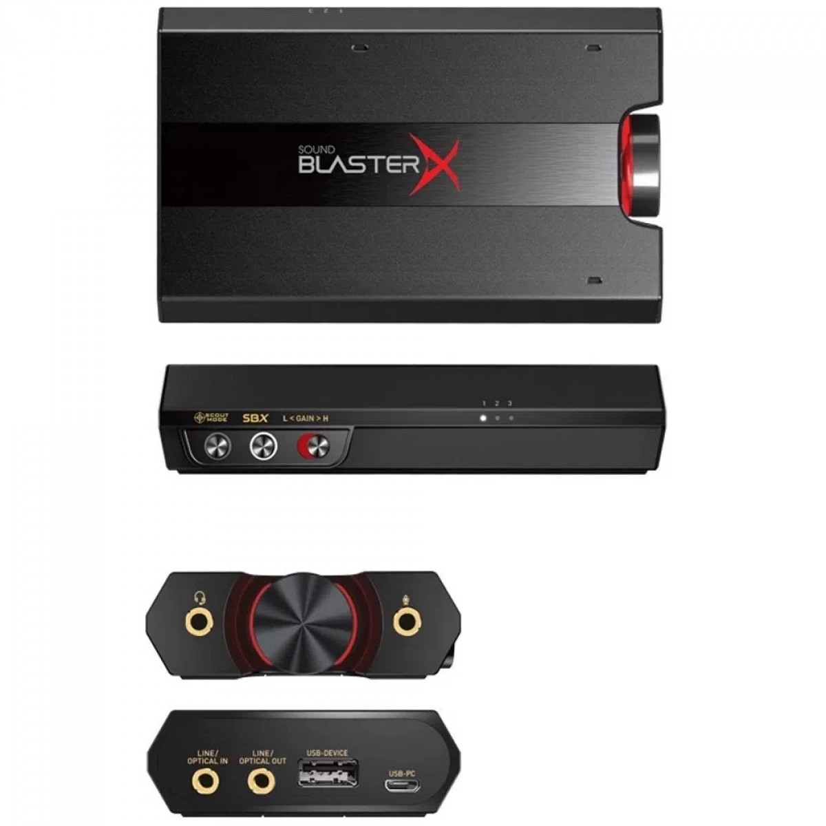 Placa de Som DAC Amplificadora Gamer Creative Sound Blaster X Pro-Gaming G5 WW8, 7.1, USB, 70SB170000000-8