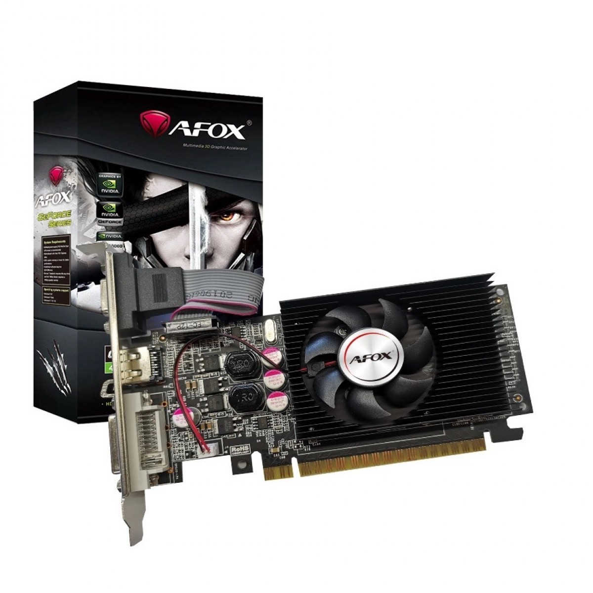 Placa De Vídeo Afox GeForce GT 610, 1GB, DDR3, 64bit, AF610-1024D3L5