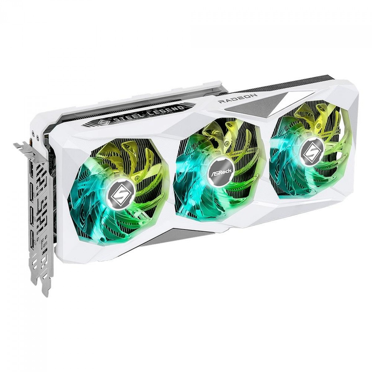 Placa de Vídeo AsRock AMD Radeon RX 7700 XT Steel Legend OC, 12GB, GDDR6, FSR, Ray Tracing, 90-GA4PZZ-00UANF