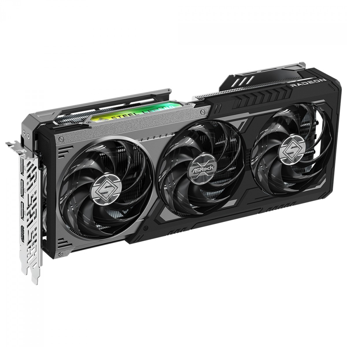 Placa de Vídeo ASRock AMD Radeon RX 9070 XT Steel Legend Dark, 16GB, GDDR6, FSR, Ray Tracing, 90-GA5VZZ-00UANF
