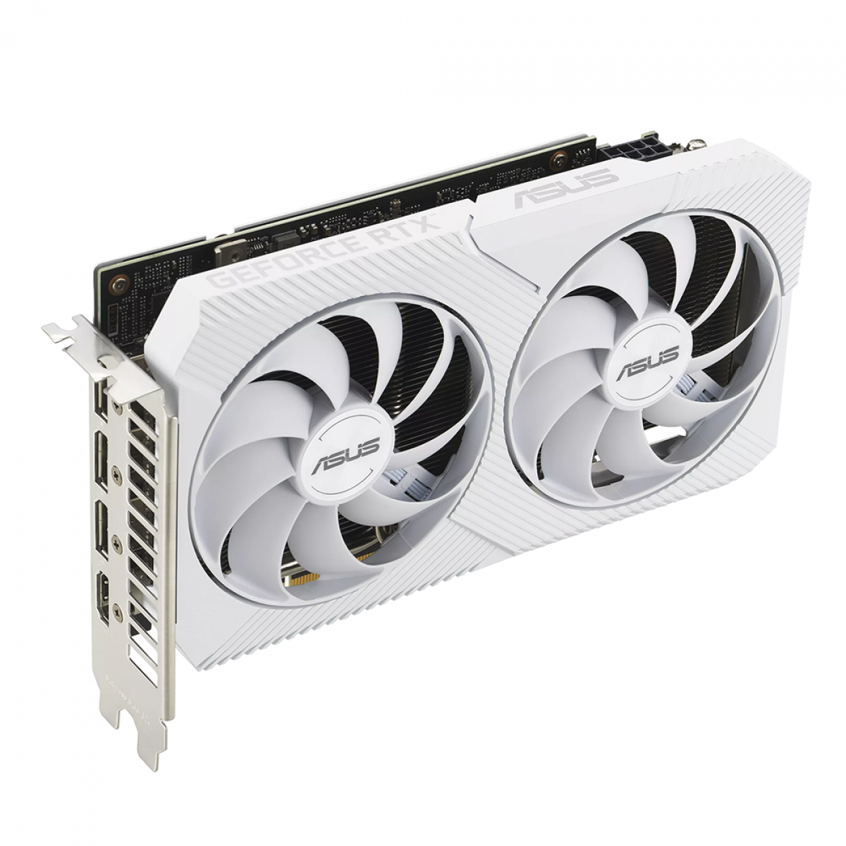 Placa de Vídeo Asus GeForce RTX 3060, DUAL, OC Edition, White, 8GB, GDDR6, DLSS, Ray Tracing, 90YV0GB7-M0NA00
