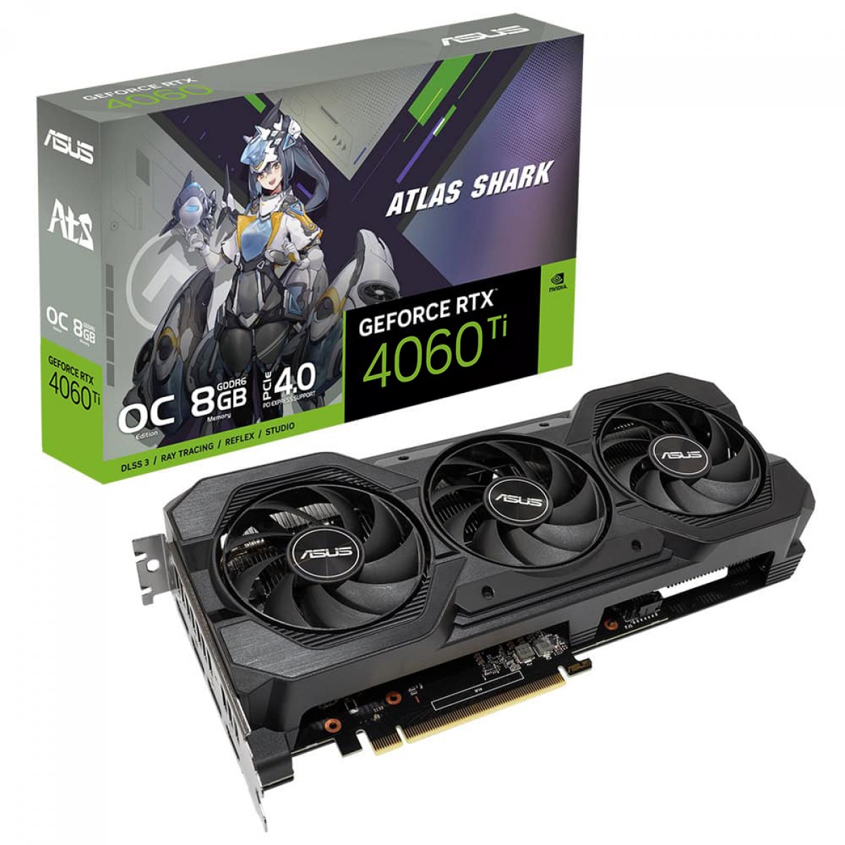 Placa De Vídeo Asus NVIDIA GeForce RTX 4060 Ti V2 OC ATS, 8GB, GDDR6, DLSS, Ray Tracing, ATS-RTX4060TI-O8G-V2-GAMING
