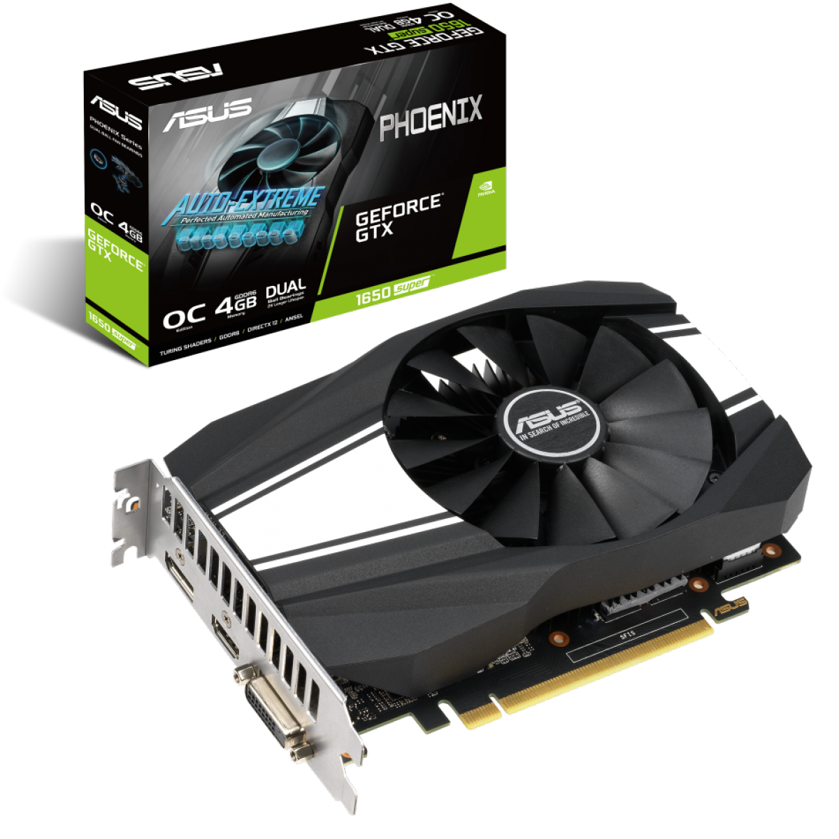 Placa de Vídeo Asus Phoenix GeForce GTX 1650 Super OC, 4GB GDDR6, 128Bit, PH-GTX1650S-O4G