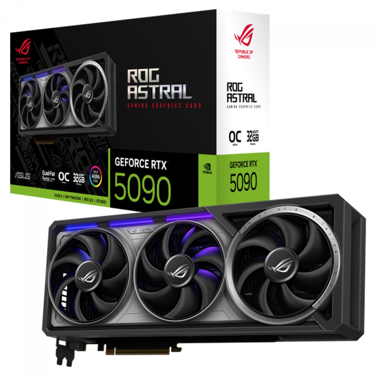 Placa de Vídeo Asus Rog Astral NVIDIA GeForce RTX 5090 OC, 32GB, GDDR7, DLSS, Ray Tracing, ROG-ASTRAL-RTX5090-O32G-GAMING