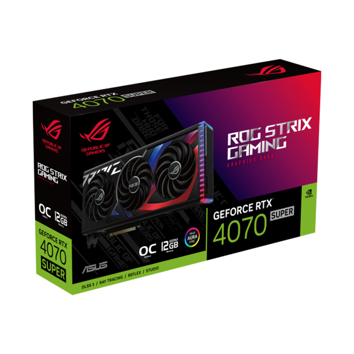 Placa de Vídeo Asus Rog Strix NVIDIA GeForce RTX 4070 Super OC, 12GB, GDDR6X, DLSS, Ray Tracing