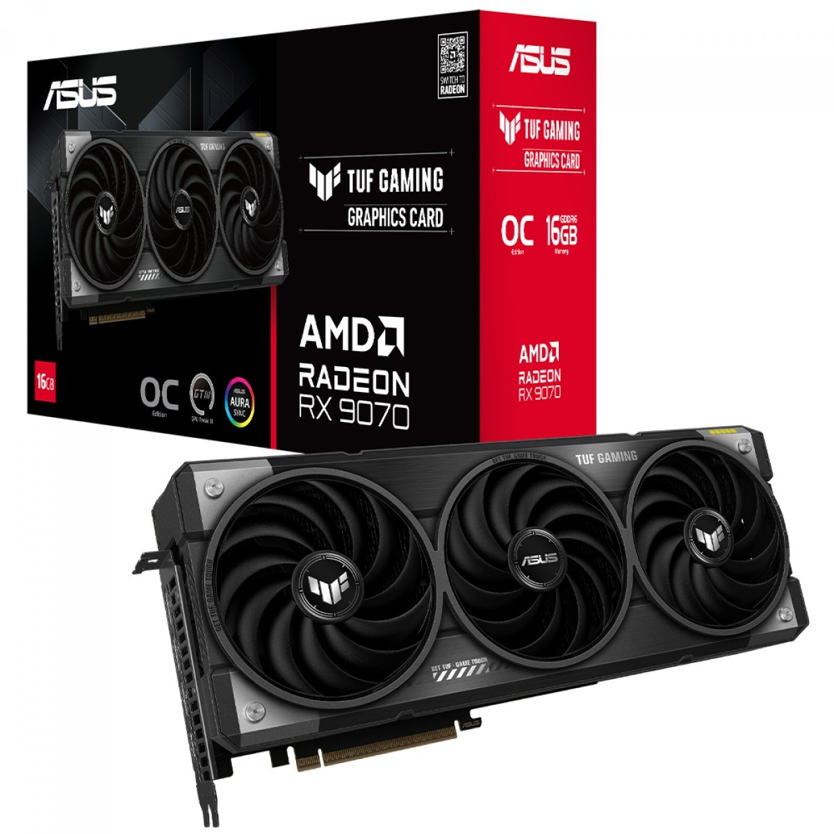 Placa de Vídeo Asus TUF Gaming AMD Radeon RX 9070 OC Edition, 16GB, GDDR6, FSR, Ray Tracing, TUF-RX9070-O16G-GAMING