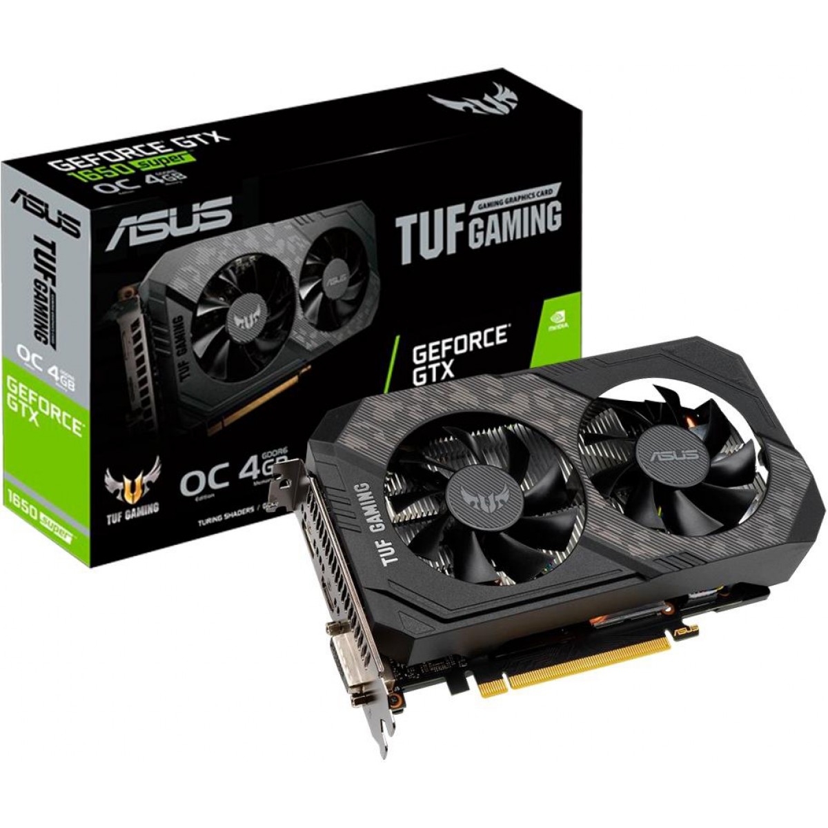 Placa de Vídeo Asus, TUF Gaming GeForce, GTX 1650 Super OC Dual, 4GB, GDDR6, 128Bit, TUF-GTX1650S-O4G-GAMING