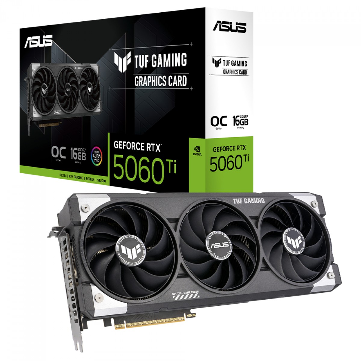 Placa de Vídeo Asus TUF Gaming NVIDIA GeForce RTX 5060 Ti OC, 16GB, GDDR7, DLSS, Ray Tracing, TUF-RTX5060TI-O16G-GAMING