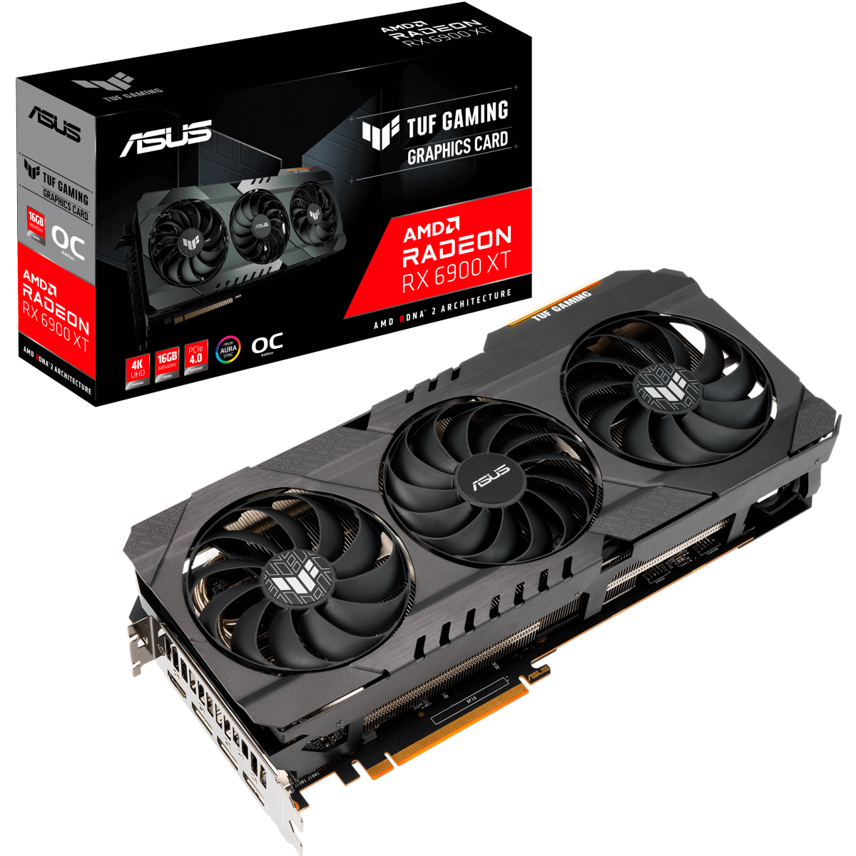Placa de Vídeo Asus TUF GAMING, Radeon RX 6900 XT, 16GB, GDDR6, FSR, Ray Tracing, TUF-RX6900XT-O16G-GAMING