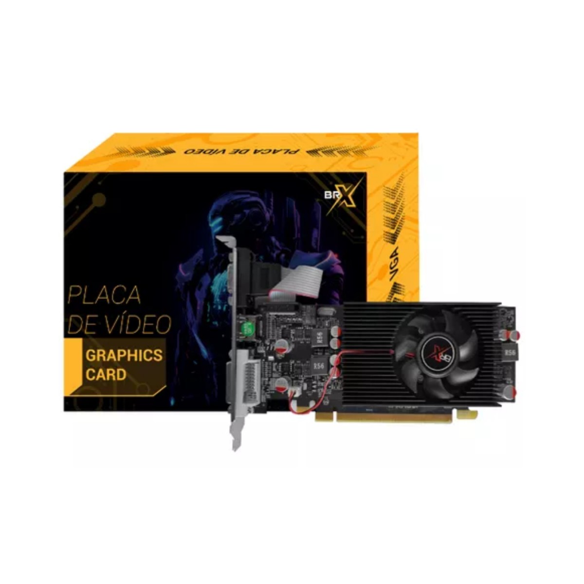 Placa de Vídeo BRX AMD Radeon R5 240, 2GB, GDDR3, 128bit, PVBRX-AMD-R5240D5