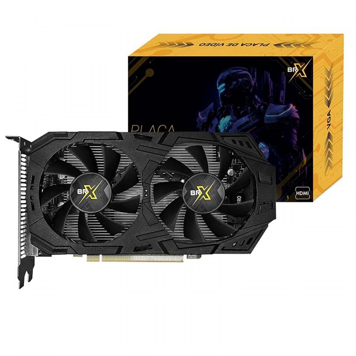 Placa de Vídeo BRX AMD Radeon RX 580, 8GB, GDDR5, 256 Bit, AMD-RX580-8G-2048SP