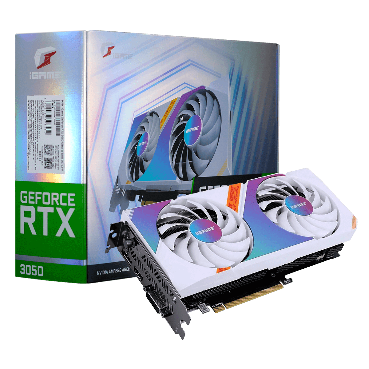 Placa de Vídeo Colorful NVIDIA GeForce RTX 3050 Ultra W DUO OC V2-V, 8GB, GDDR6, DLSS, Ray Tracing