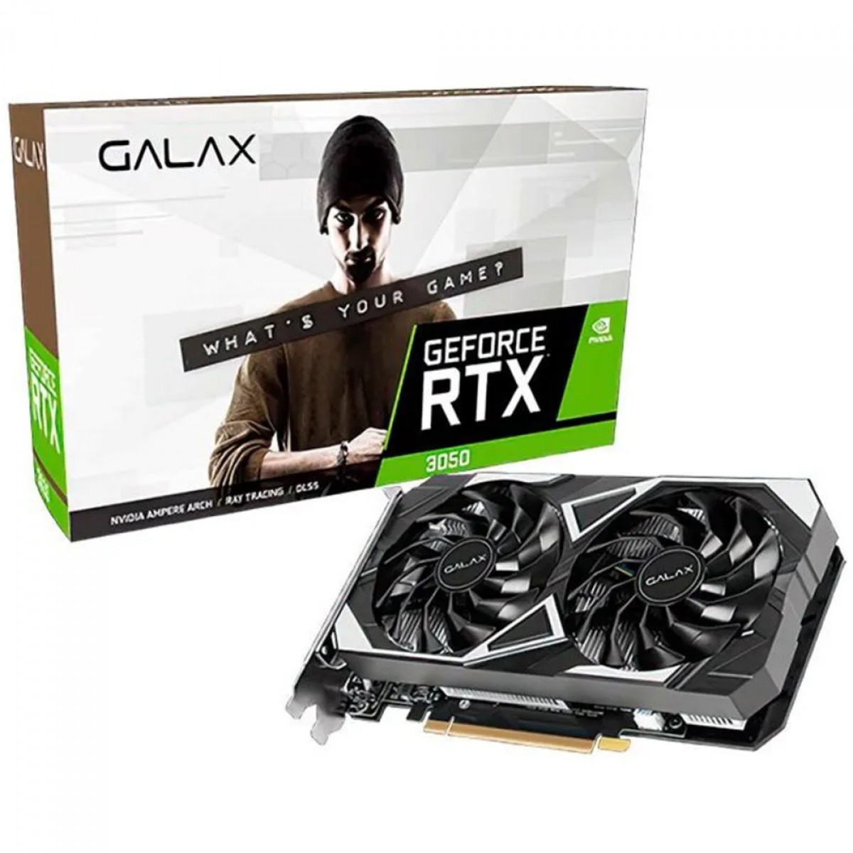 Placa de Vídeo Galax NVIDIA GeForce RTX 3050 EX, 6GB, GDDR6, DLSS, Ray Tracing, 35NRLDHP9OID