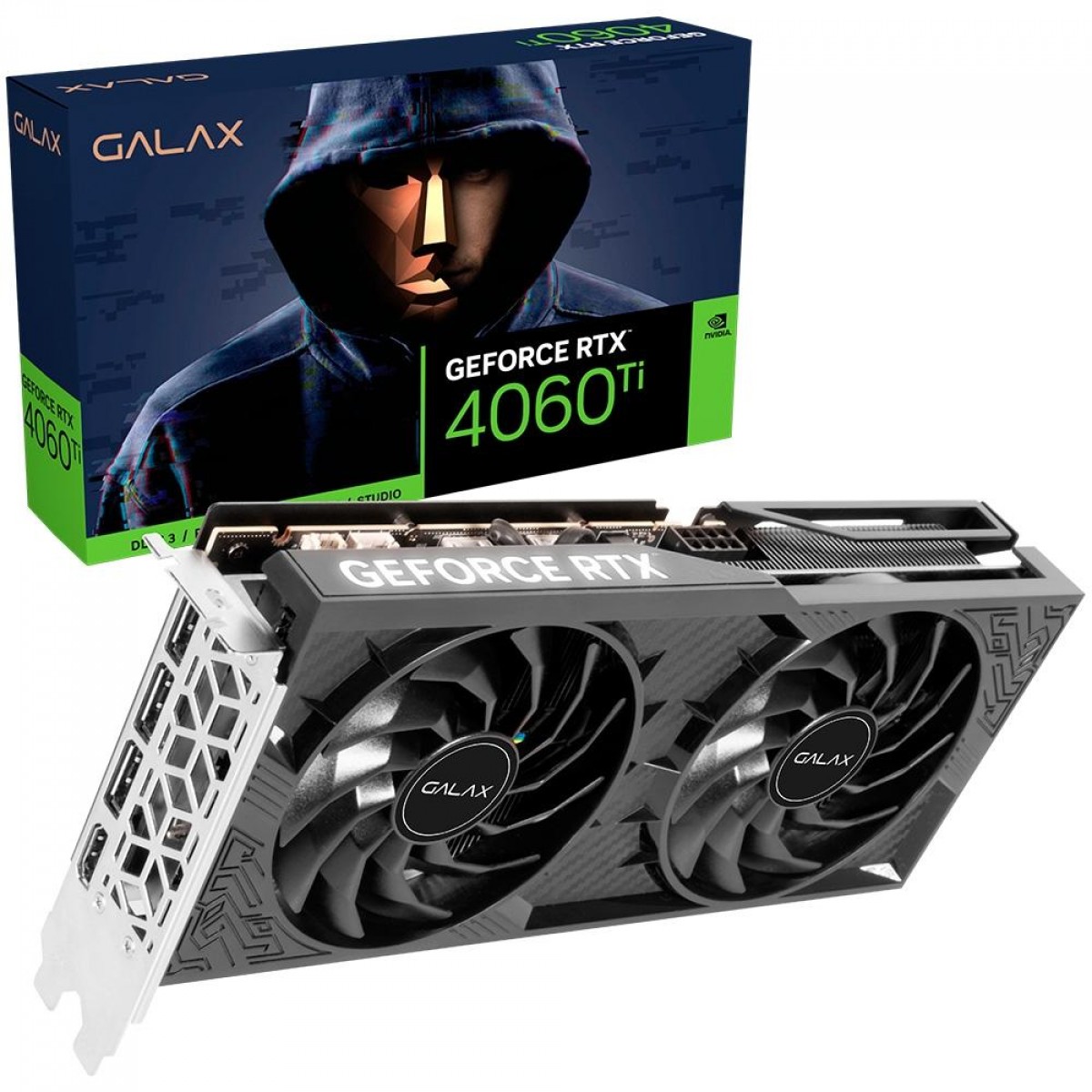 Placa De Vídeo Galax NVIDIA GeForce RTX 4060 Ti 1-Click OC, 8GB, GDDR6X, DLSS, Ray Tracing, 46ISL8MD8COC