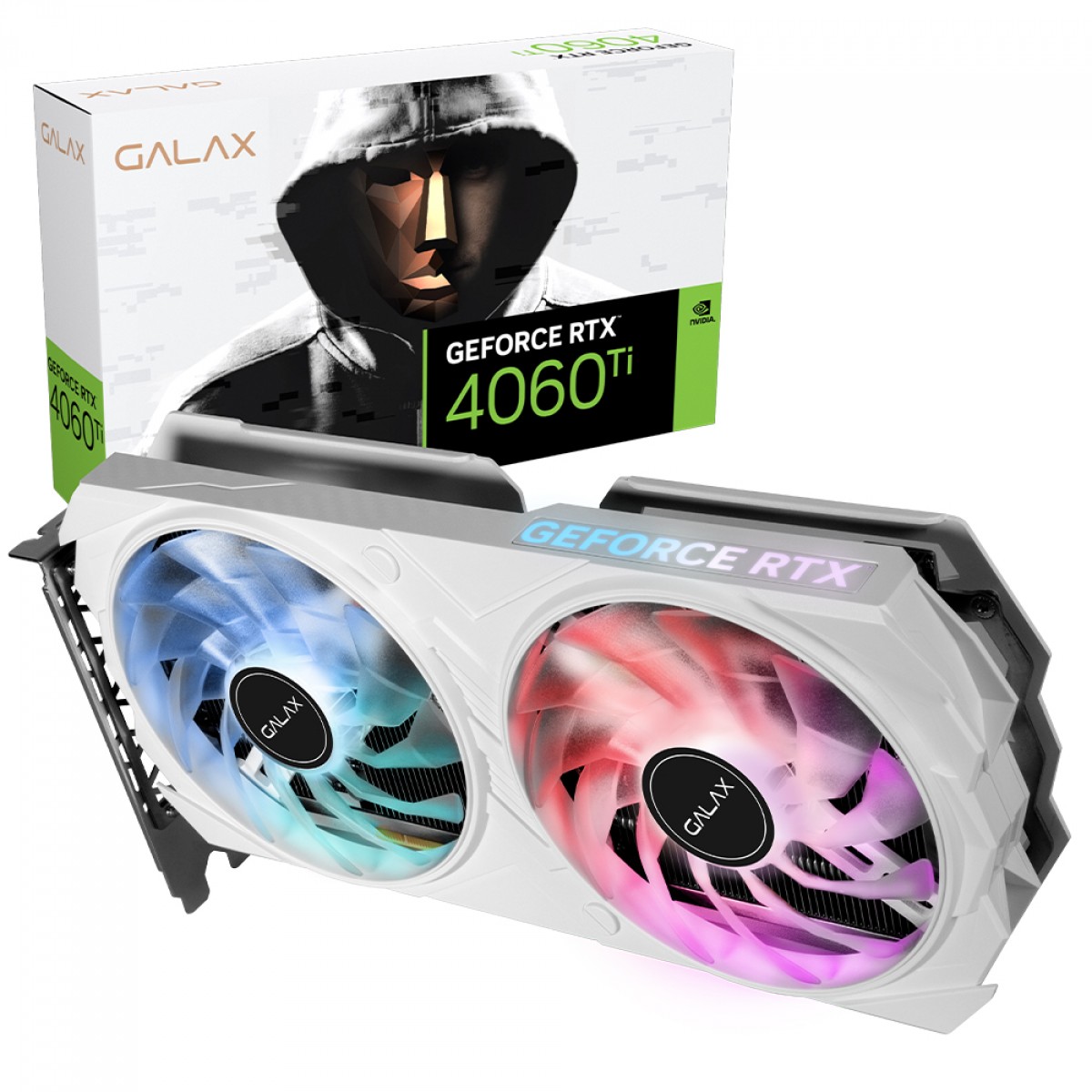 Placa De Vídeo Galax NVIDIA GeForce RTX 4060 Ti EX White V2, 8GB, GDDR6, DLSS, Ray Tracing, 46ISL8MD8BEW