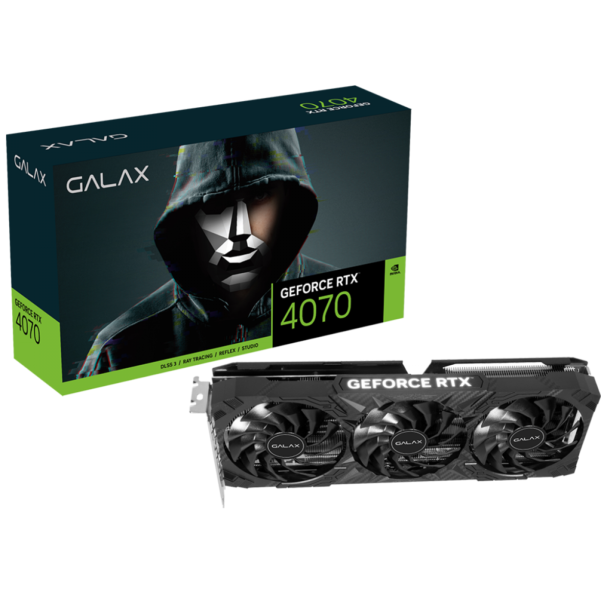 Placa De Vídeo Galax NVIDIA GeForce RTX 4070 1-Click OC 3X, 12GB, GDDR6X, DLSS, Ray Tracing, 47NOM7MD7QOC