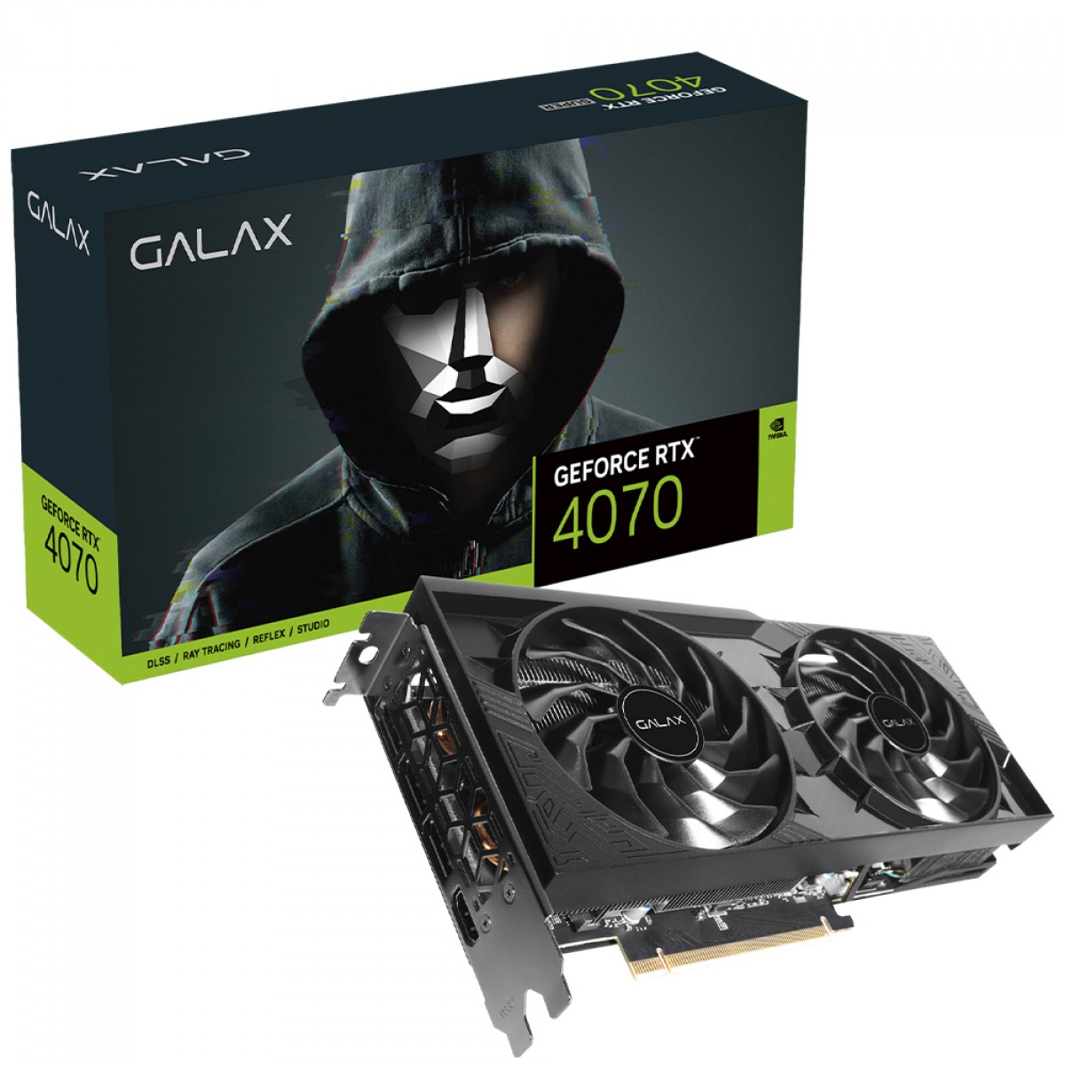 Placa de Vídeo Galax NVIDIA GeForce RTX 4070 D6 1CLICK OC X2, 12GB, GDDR6, DLSS, Ray Tracing, 47NOL7MDABDX