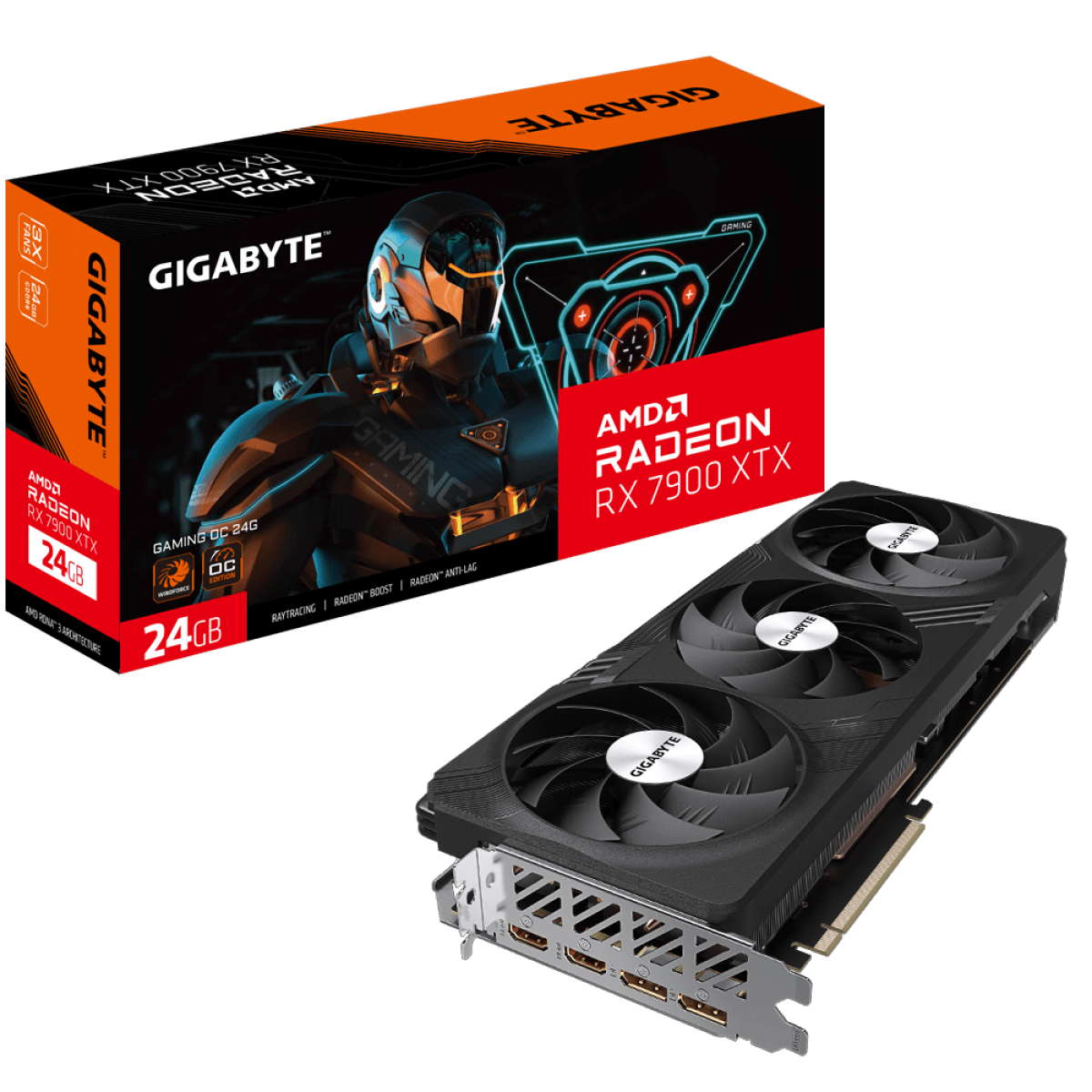 Placa De Vídeo Gigabyte AMD Radeon RX 7900 XTX Gaming OC, 24GB, GDDR6, FSR, Ray Tracing, GV-R79XTXGAMING OC-24GD